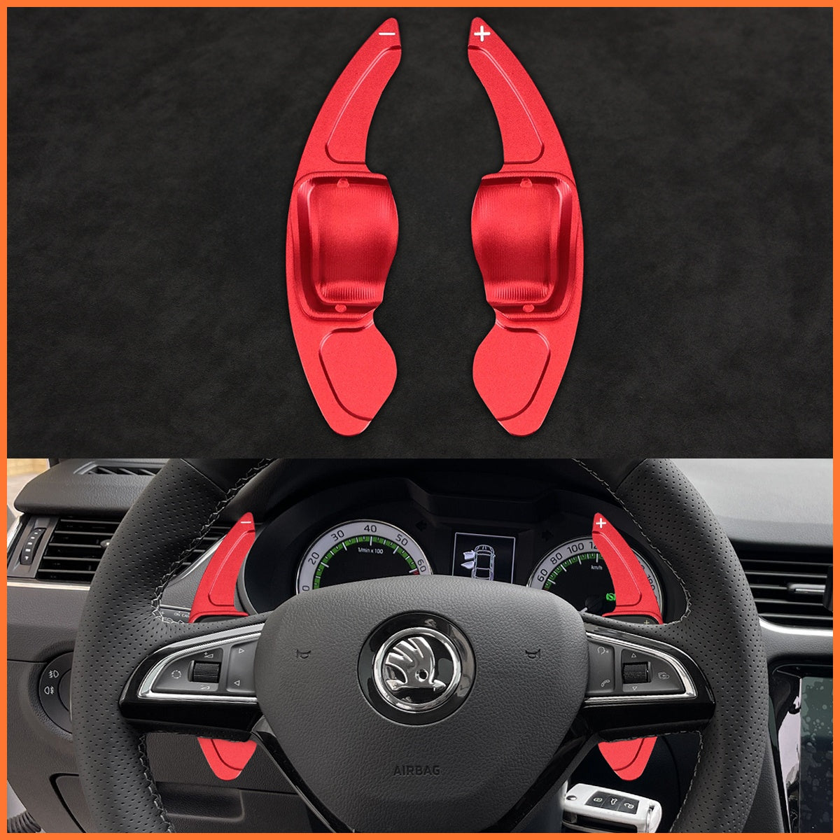 Schaltwippen für Skoda Citigo / Fabia / Karoq / Rapid / Roomster / Octavia / Superb / Yeti / Kodiaq / Scala 2013-2019 - Mewant.de
