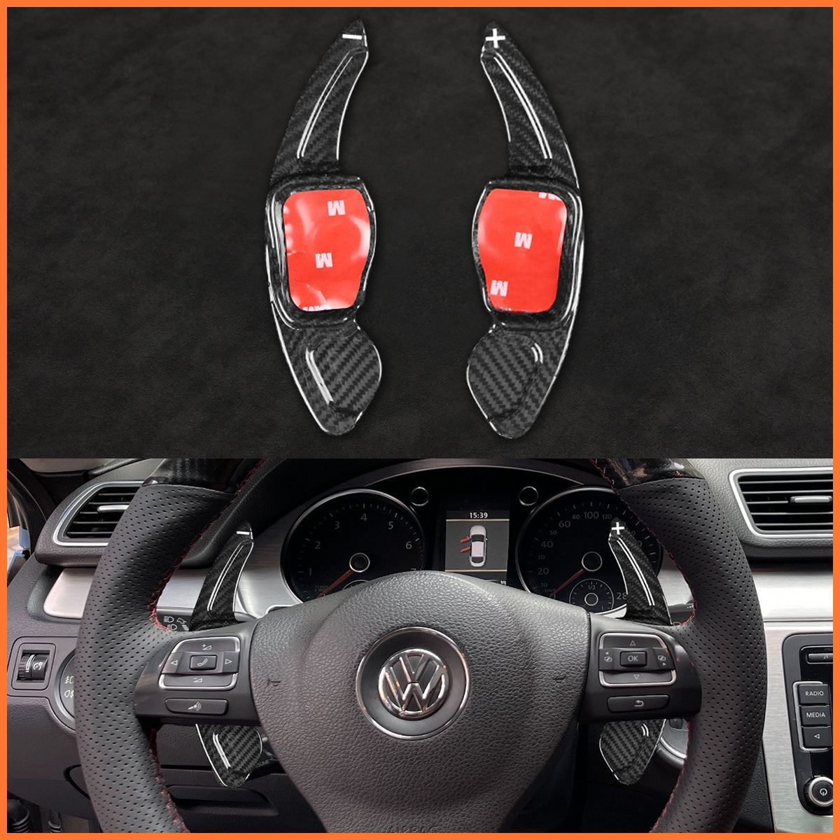 Schaltwippen für Volkswagen Tiguan / Golf / CC / Passat / Touran / Jetta / Sharan / EOS / Caddy / Amarok / California / Caravelle 2009-2016 - Mewant.de