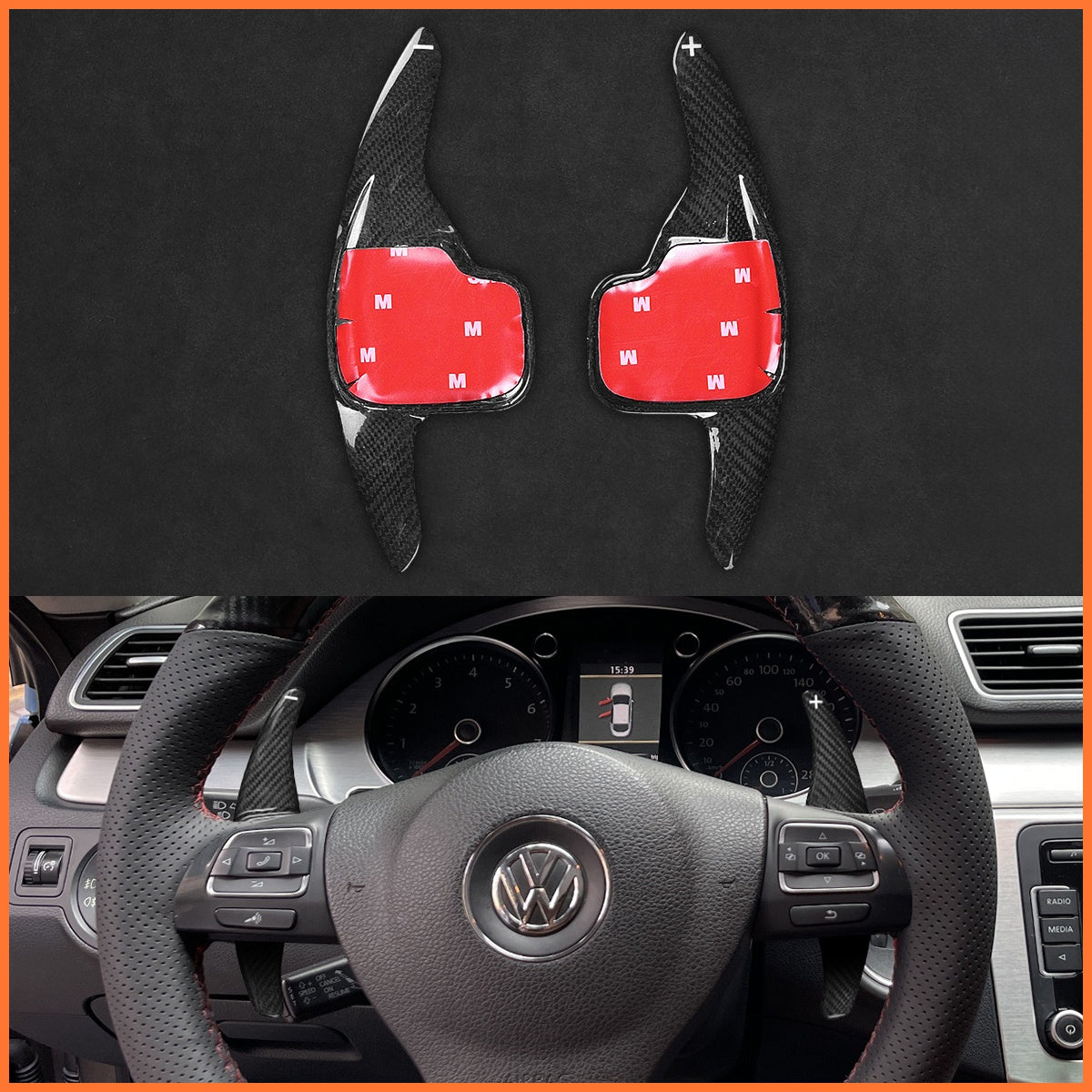 Schaltwippen für Volkswagen Tiguan / Golf / CC / Passat / Touran / Jetta / Sharan / EOS / Caddy / Amarok / California / Caravelle 2009-2016 - Mewant.de