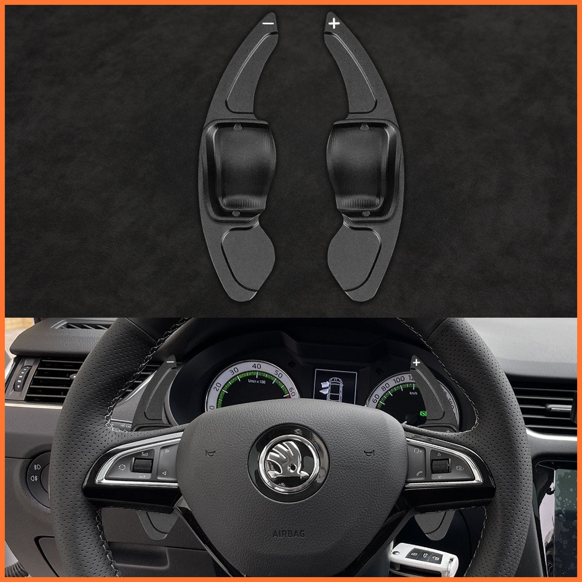 Schaltwippen für Skoda Citigo / Fabia / Karoq / Rapid / Roomster / Octavia / Superb / Yeti / Kodiaq / Scala 2013-2019 - Mewant.de