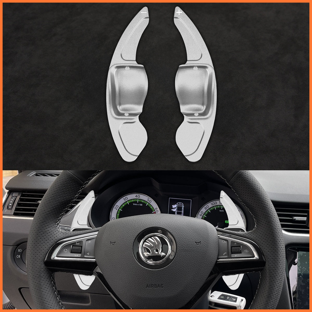 Schaltwippen für Skoda Citigo / Fabia / Karoq / Rapid / Roomster / Octavia / Superb / Yeti / Kodiaq / Scala 2013-2019 - Mewant.de