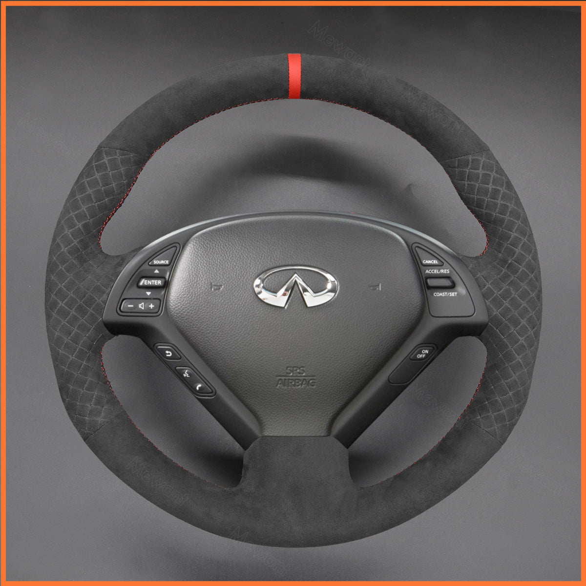 MEWANT Lenkradbezug für Infiniti G37 2008-2013 / EX EX30 EX35 EX37 2009-2013 / Q60 2014-2015 / QX50 2015-2017 / Nissan Skyline 2006-2014 - Mewant.de