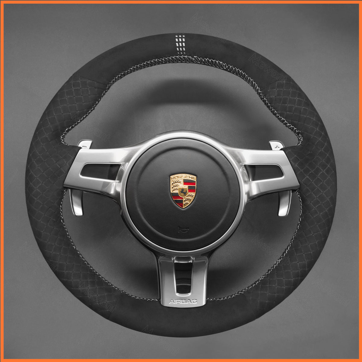 MEWANT Lenkradbezug für Porsche 911 (991) / Boxster (981) 2009-2016 / Cayman (981) / Cayenne / Panamera 2013-2016 - Mewant.de