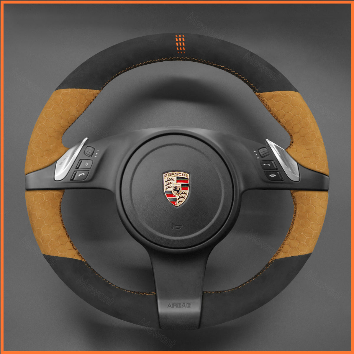 MEWANT Lenkradbezug für Porsche 911 (991) / Boxster (981) / Cayman (981) / Cayenne / Panamera 2010-2016 - Mewant.de
