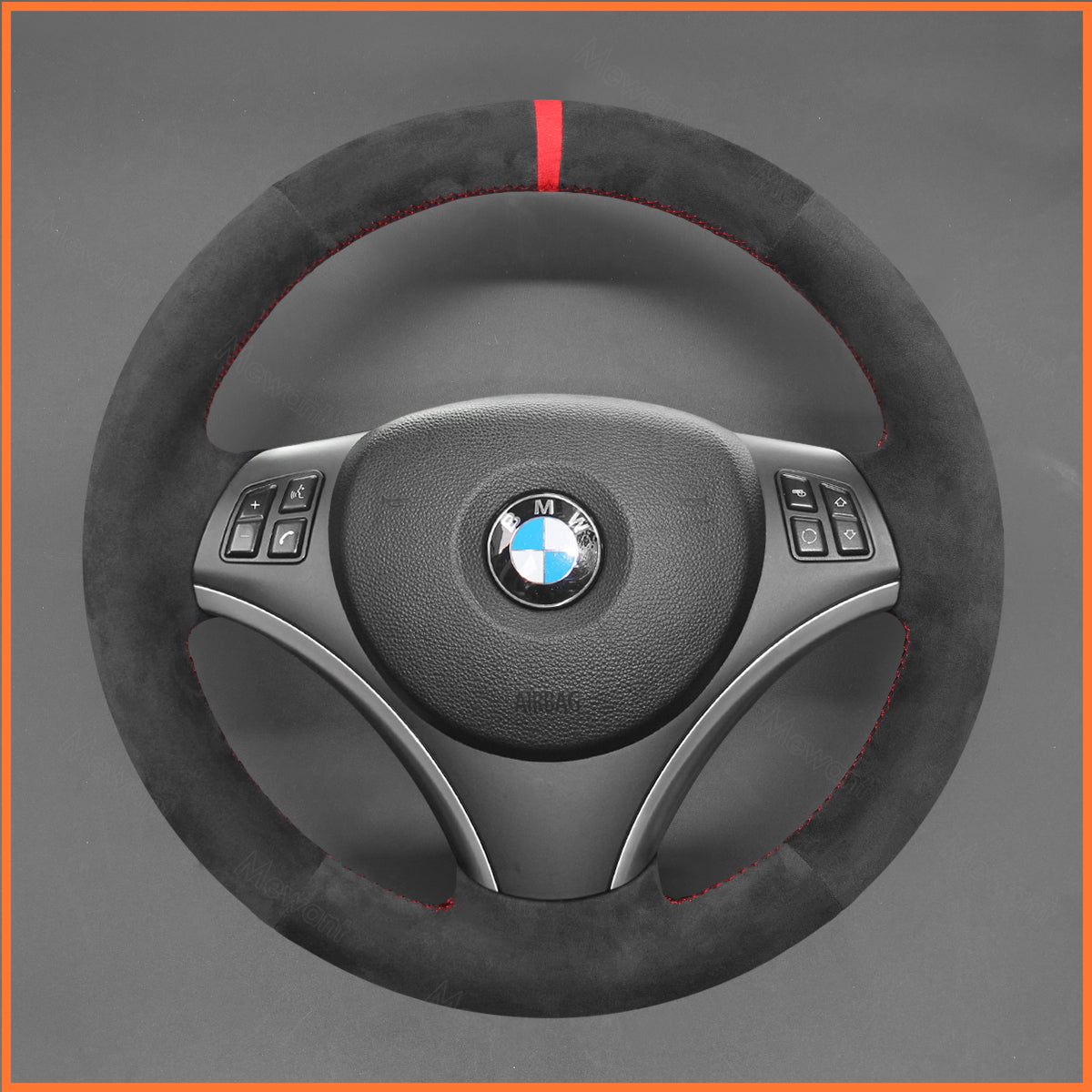MEWANT Cubierta para volante para BMW E87 E81 E82 E88 E90 E92 E93 E84 2005-2011