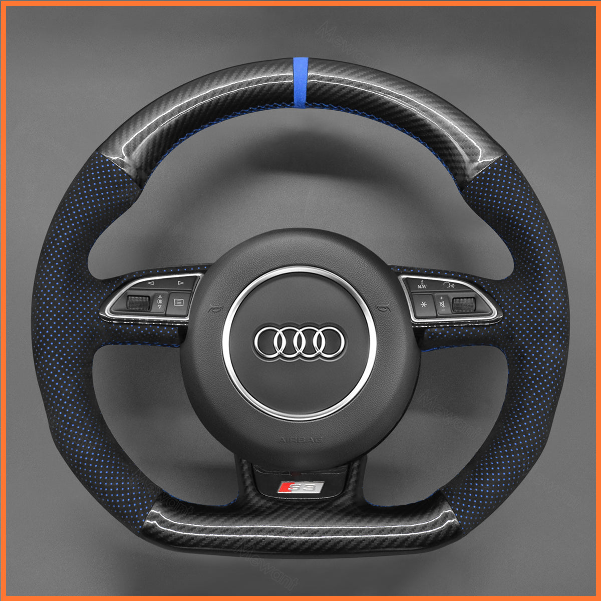 MEWANT Lenkradbezug für Audi A5 A7 RS S3 S4 S5 S6 S7 SQ5 2013-2018 - Mewant.de
