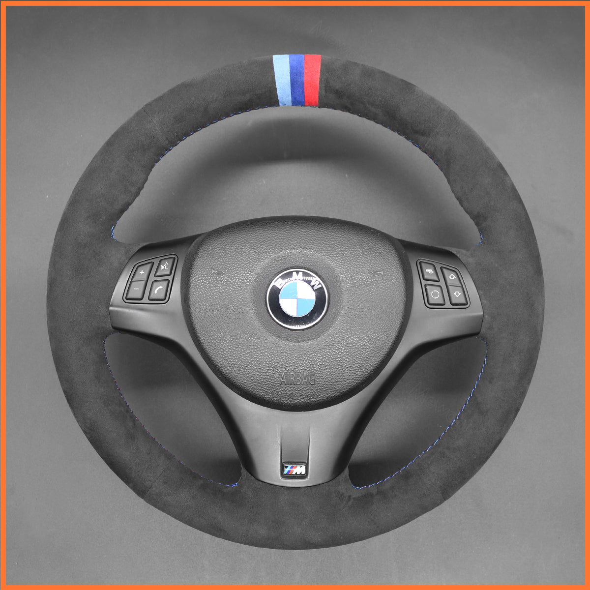 MEWANT Funda de volante para BMW E87 E81 E82 E88 E82 Serie 3 E90 E91 E92 E93 2007-2013