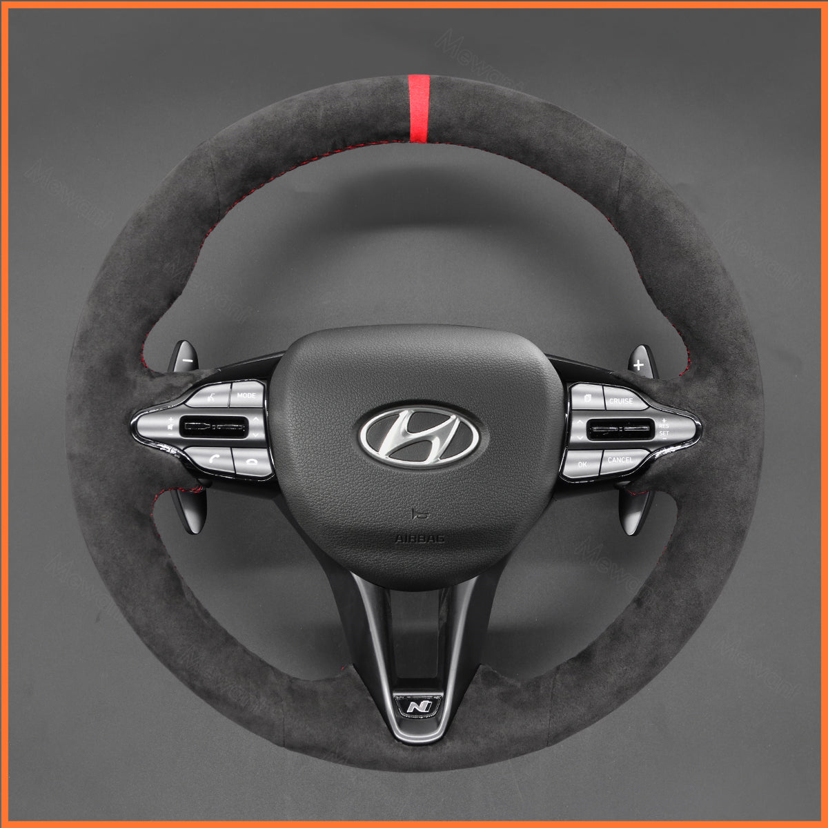 MEWANT Lenkradbezug für Hyundai i20 N 2021-2023 / i20 N Line 2021-2023 / i30 N 2017-2023 / i30 N Line 2017-2023 / Kona N 2021-2023 - Mewant.de