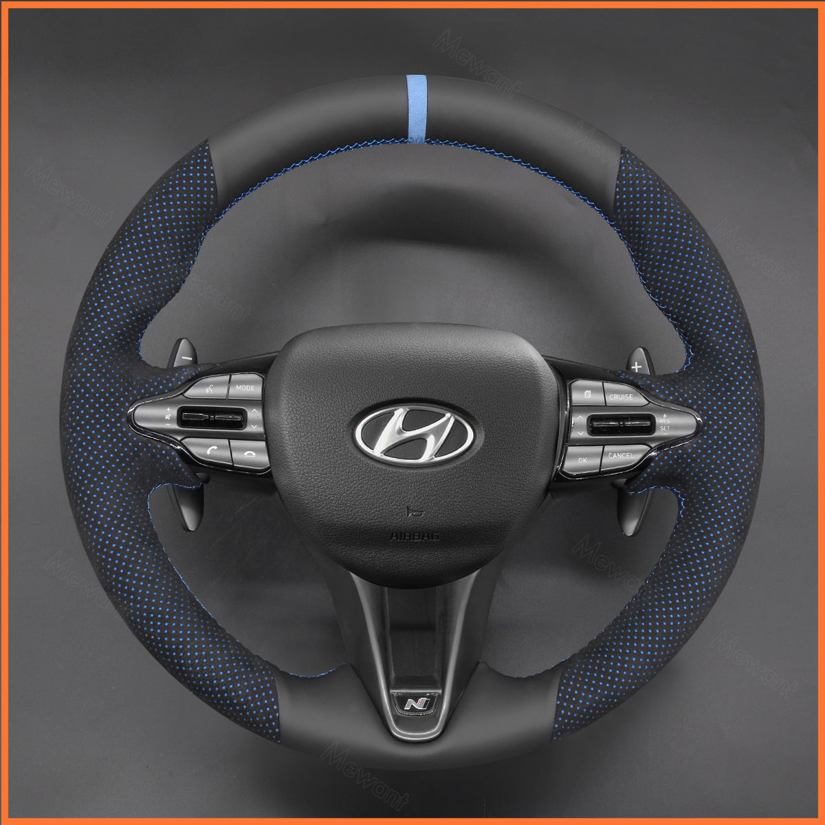 MEWANT Lenkradbezug für Hyundai Elantra N Line 2021-2024 / Elantra N 2022-2023 / Kona N 2022-2023 / Veloster N 2019-2022 - Mewant.de
