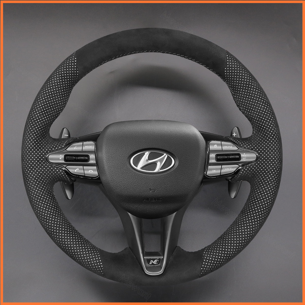 MEWANT Lenkradbezug für Hyundai Elantra N Line 2021-2024 / Elantra N 2022-2023 / Kona N 2022-2023 / Veloster N 2019-2022 - Mewant.de