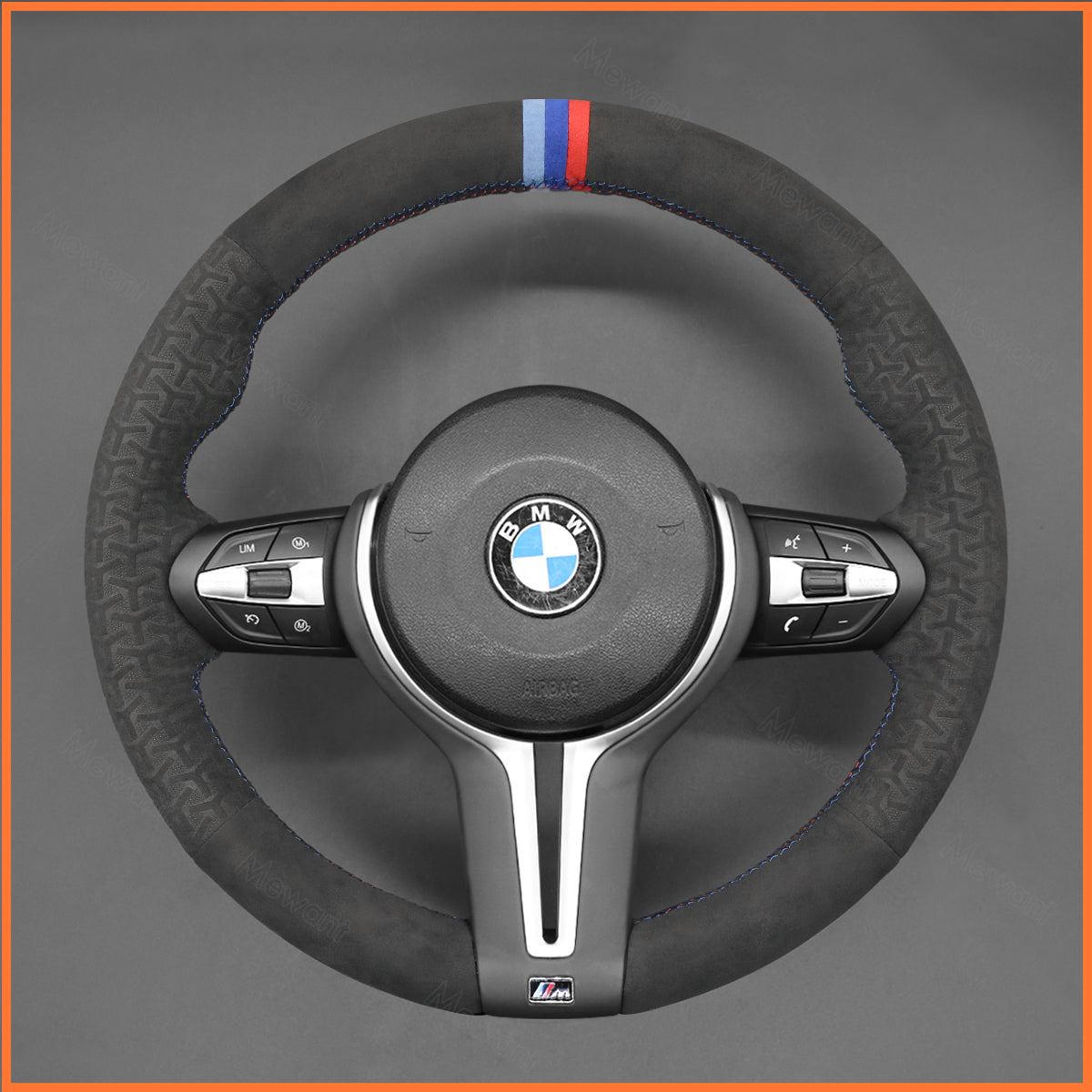 MEWANT Lenkradbezug für BMW M2 M3 M4 M5 M6 X5 X6 F87 F80 F82 F10 F06 F85 F86 2016-2021 - Mewant.de