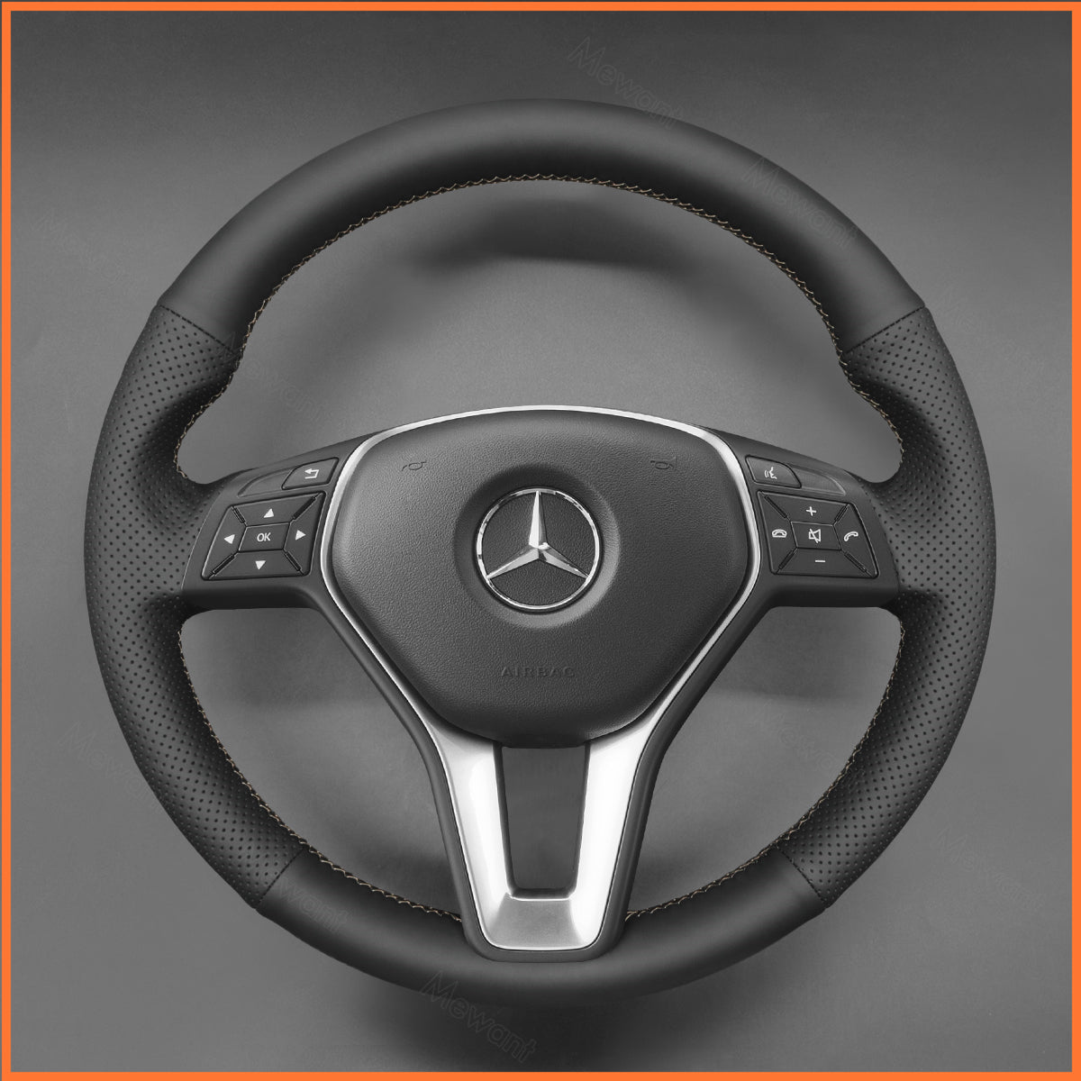 MEWANT Funda para volante para Benz Clase B W246 / Clase C / Clase CLA / Clase CLS / Clase GLA / Clase GLK X204