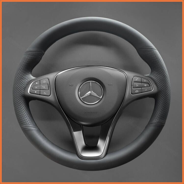 MEWANT Lenkradbezug für Mercedes-Benz A-Class (W176) B-Class (W246) C-Class (W205) CLA-Class (C117) CLS-Class (C218/X218) E-Class (W213) EQV (W447) GLA-Class (X156) GLC-Class (X253/C253) GLE-Class (W166/C292) Vito - Mewant.de
