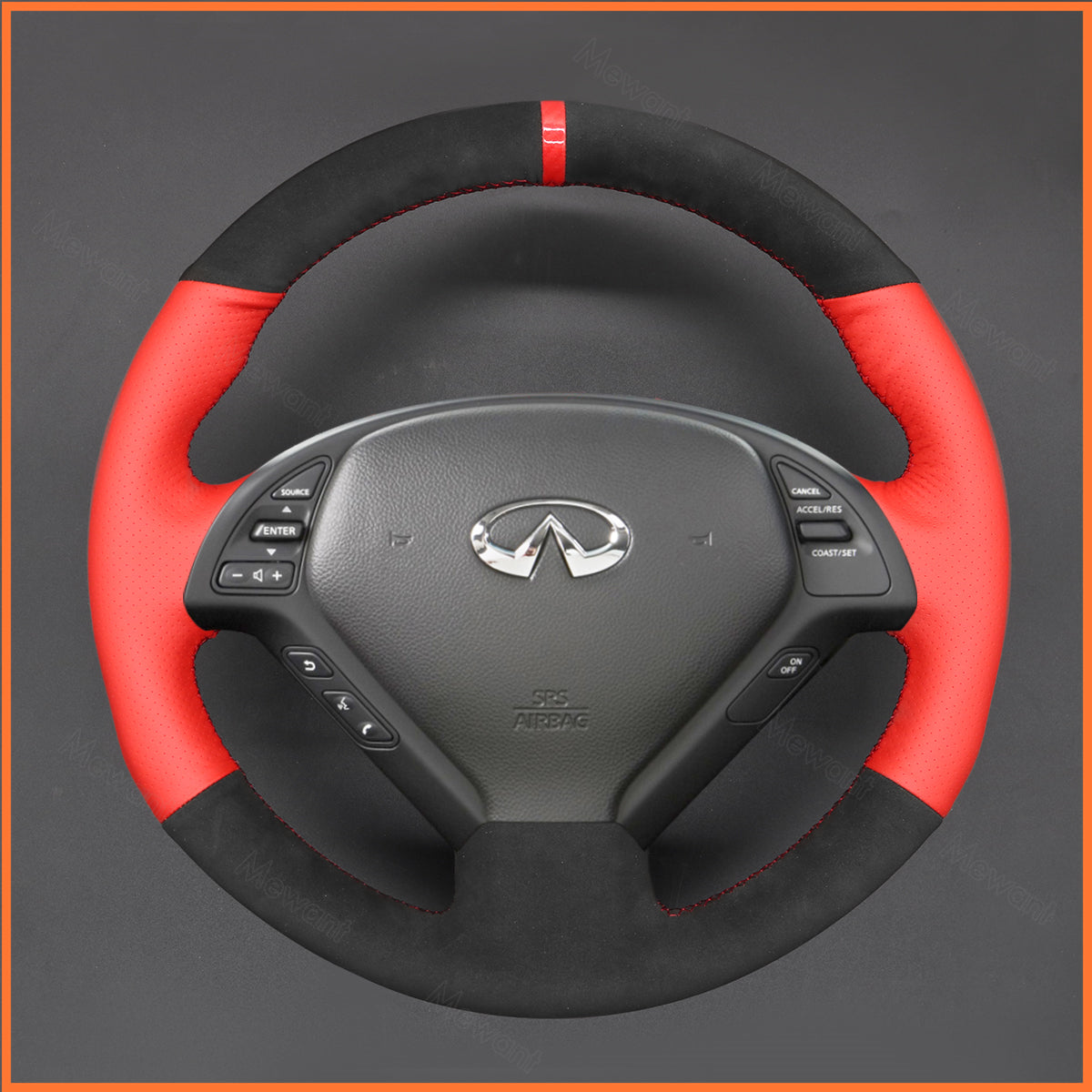 MEWANT Lenkradbezug für Infiniti G37 2008-2013 / EX EX30 EX35 EX37 2009-2013 / Q60 2014-2015 / QX50 2015-2017 / Nissan Skyline 2006-2014 - Mewant.de