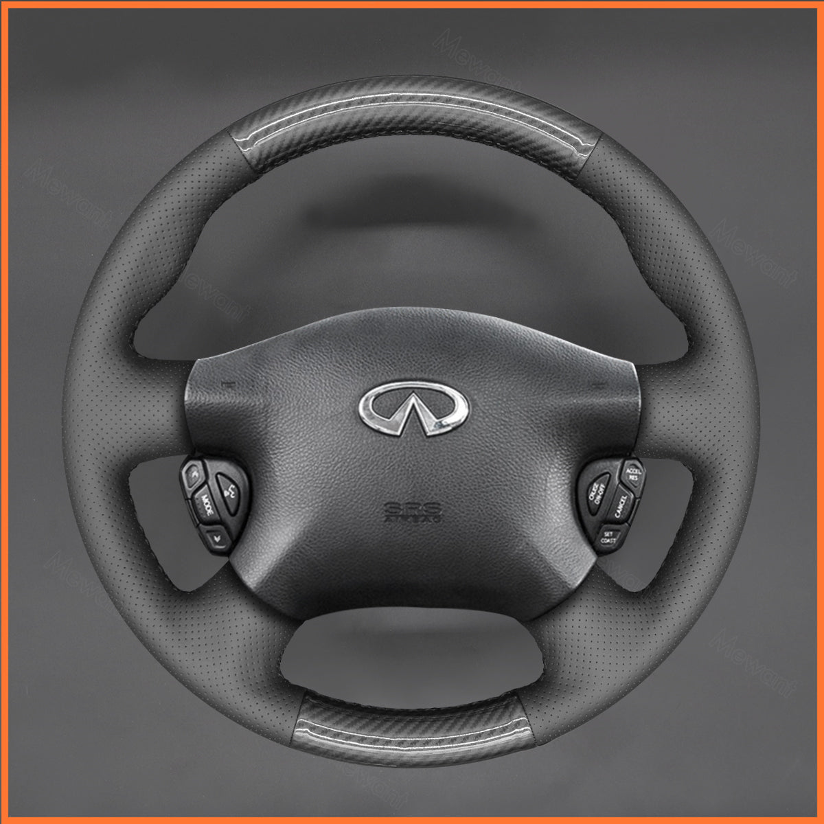 MEWANT Lenkradbezug für Nissan Almera (N16) / X-Trail (T30) / Primera (P12) / Terrano / Serena / Sunny 2002-2005 / AD 2003-2008 / Avenir 2003-2005 - Mewant.de