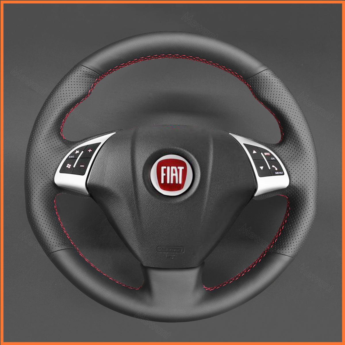 MEWANT Lenkradbezug für Fiat Punto / Bravo / Linea 2007-2019 / Qubo 2008-2015 / Doblo / Grande Punto 2005-2019 - Mewant.de