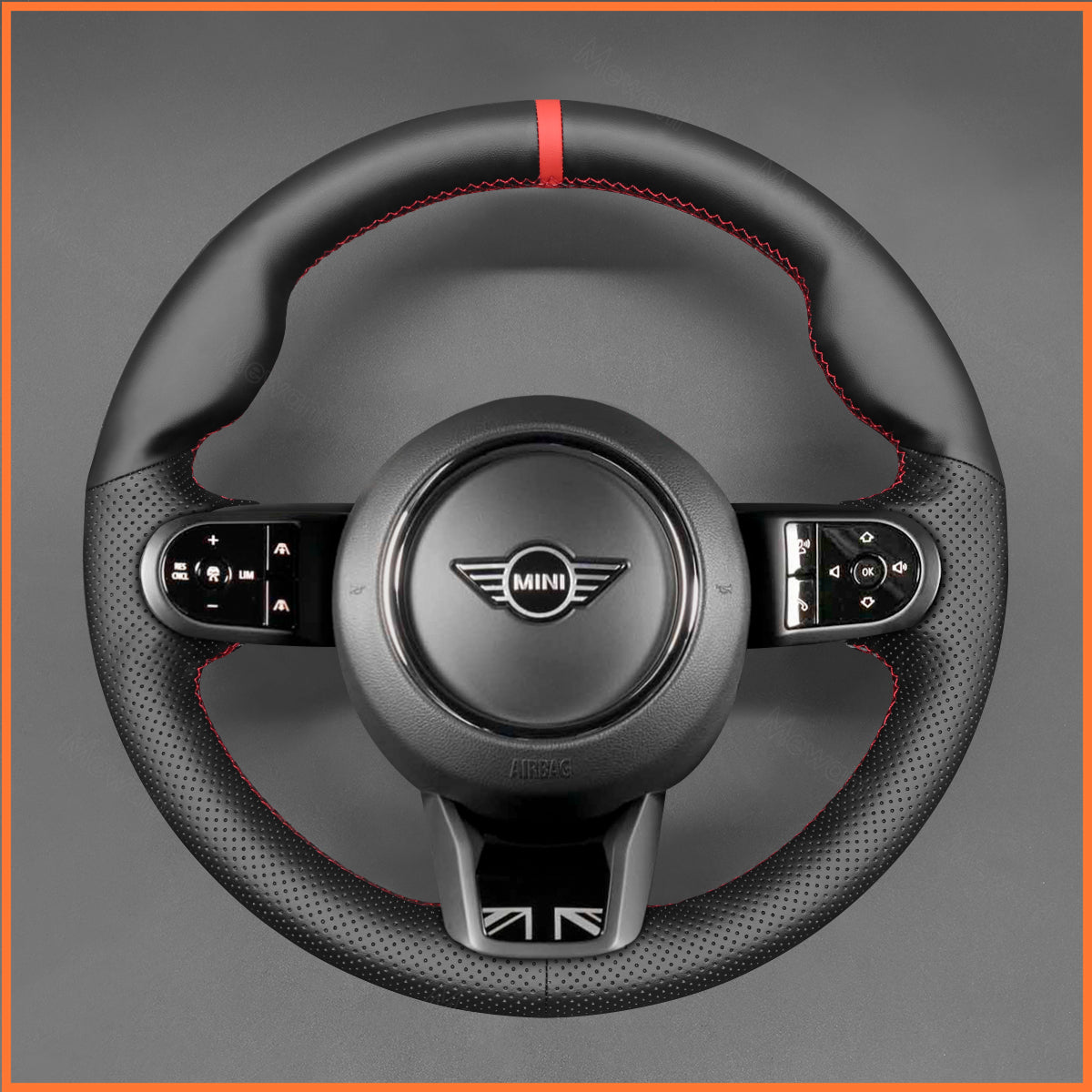 MEWANT Lenkradbezug für Mini Clubman (F54) 2021-2024 / Convertible (Cabrio) F57 2021-2024 / Countryman (F60) 2021-2024 / Hatchback (F55/F56) 2021-2024 - Mewant.de