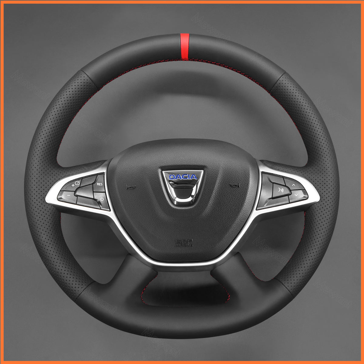 MEWANT Lenkradbezug für Dacia Duster 2017-2024 / Dokker 2017-2021 / Jogger 2022-2025 / Lodgy 2017-2022 / Logan 2021-2024 / Logan MCV 2016-2024 / Sandero 2016-2025 - Mewant.de