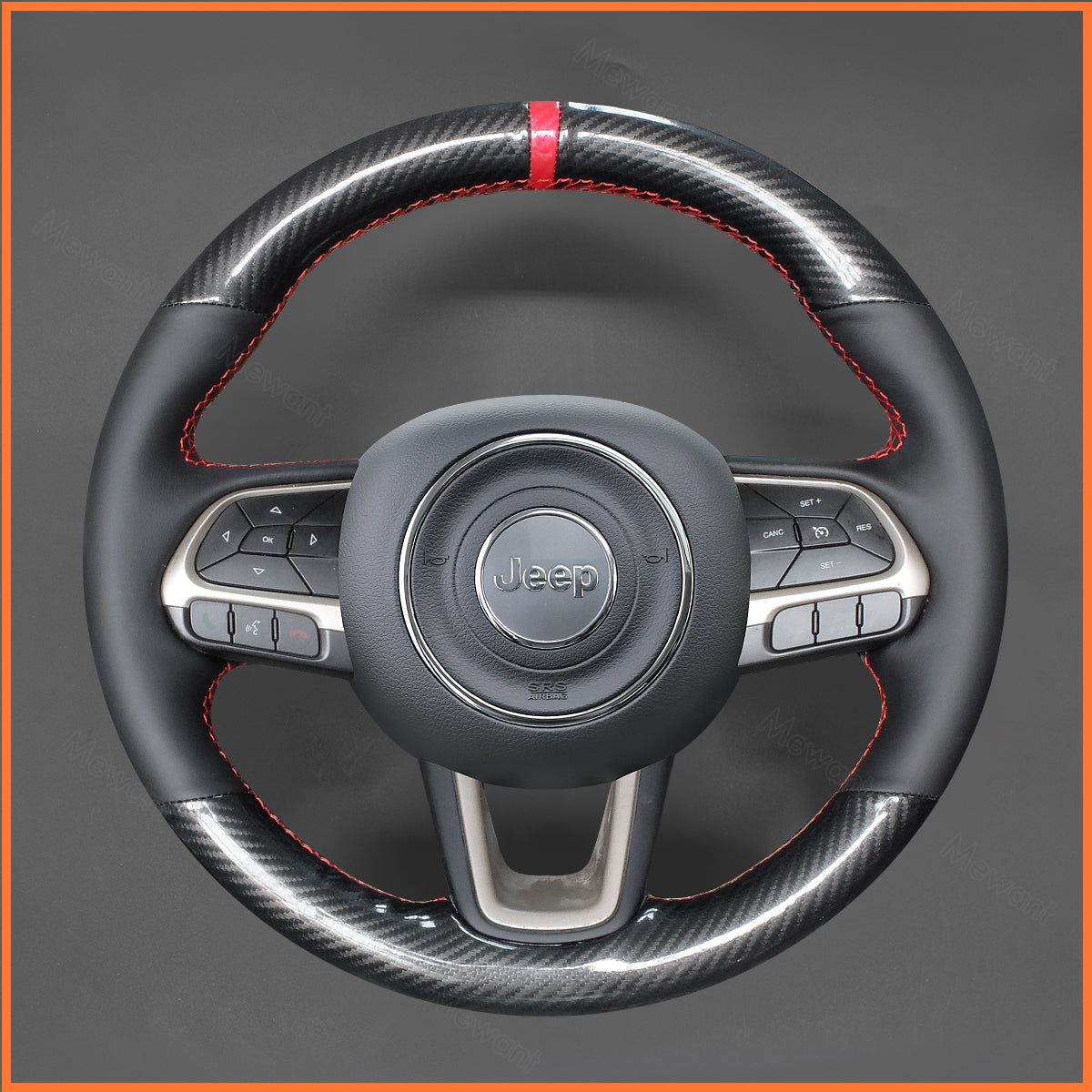 MEWANT Lenkradbezug für Jeep Compass II (MP) 2017-2021 / Renegade (BU) 2014-2023 - Mewant.de