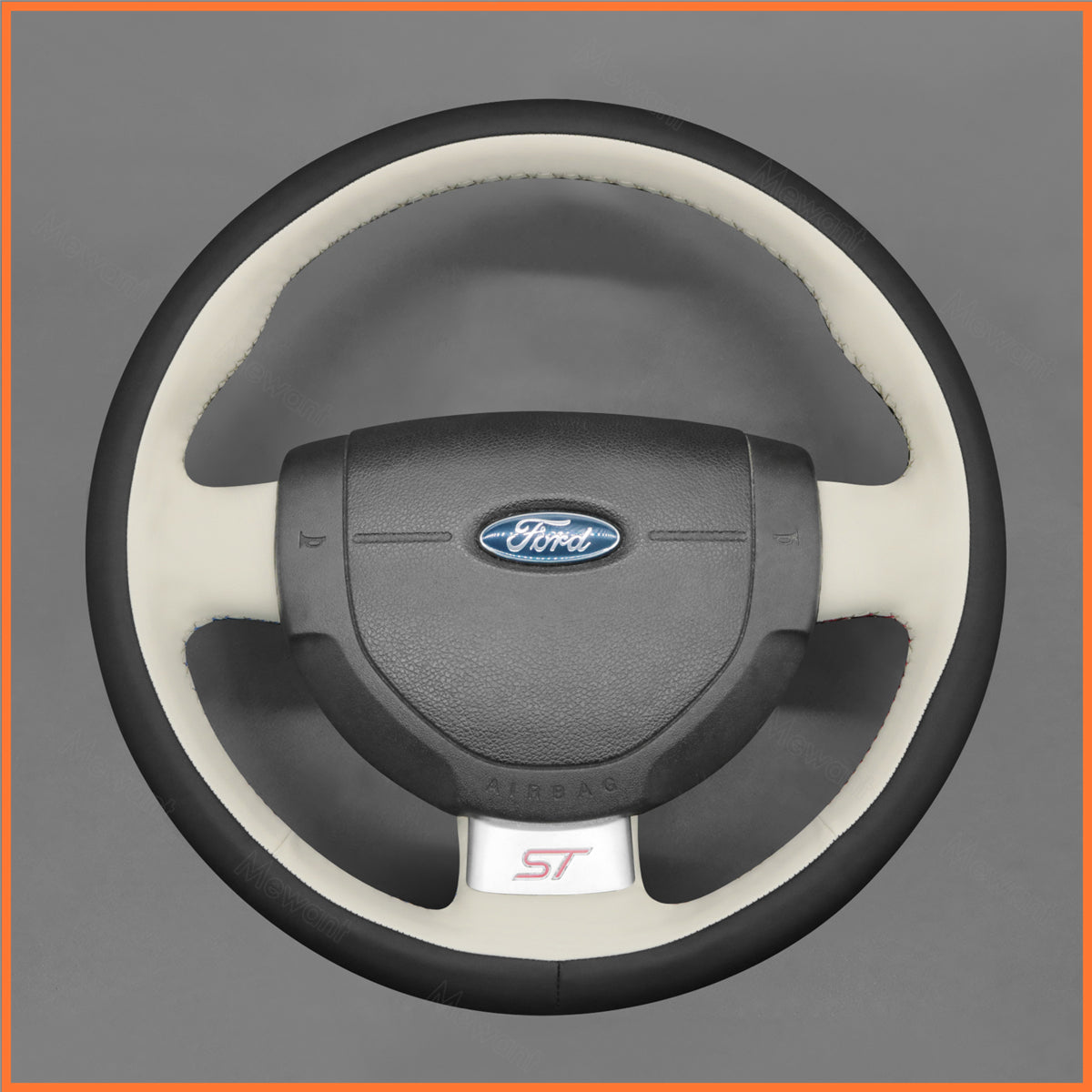 MEWANT Lenkradbezug für Ford Fiesta MK6 ST RS 2002-2008 / Fusion 2002-2012 / Transit Connect 2002-2013 - Mewant.de