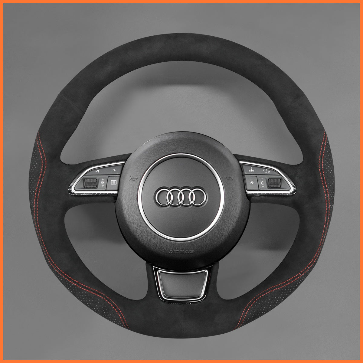 MEWANT Funda para volante de Audi A3 A4 A5 A6 A7 Allroad S8 S7 S6 2013-2018