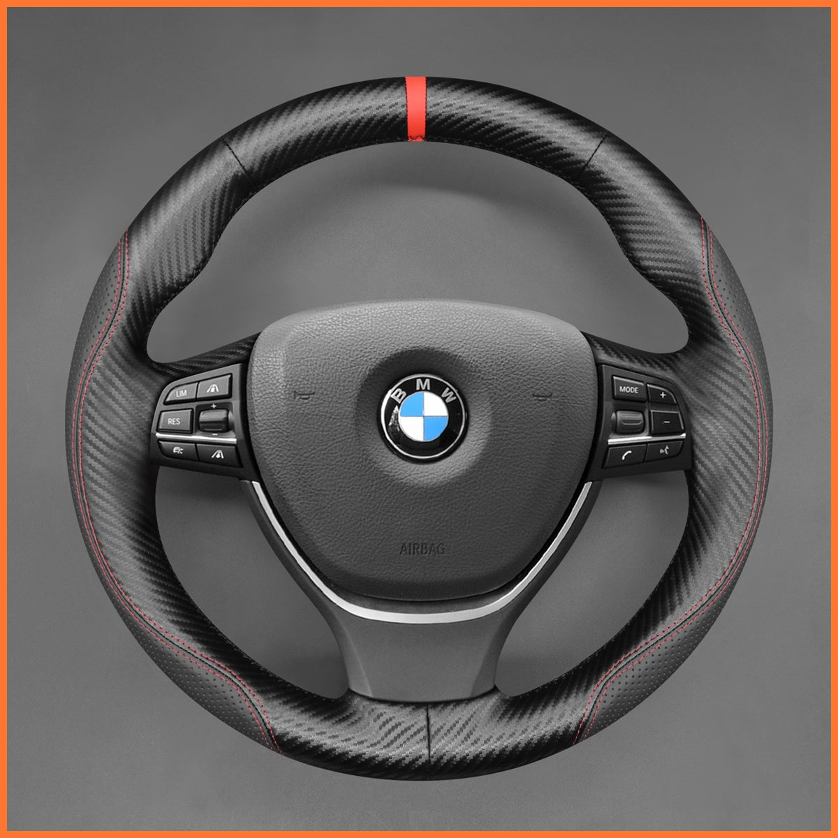 Funda de volante MEWANT para BMW F10 F11 F07 F12 F13 F06 F01 F02 2009-2017