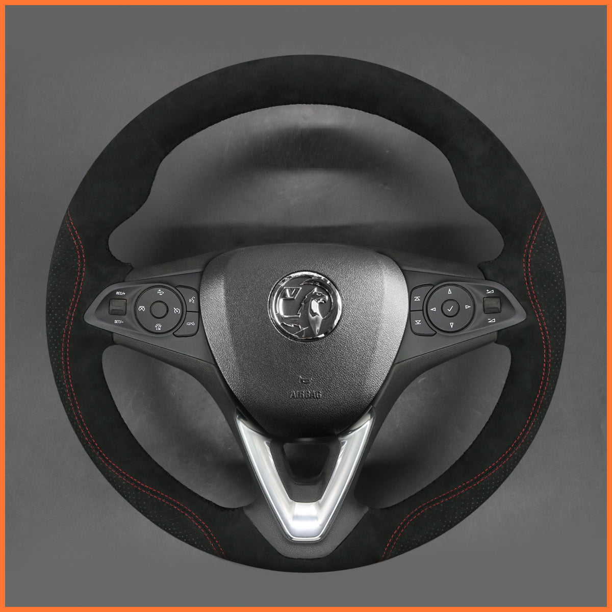 MEWANT Funda de volante para Opel Astra K / Corsa E / Crossland X / Grandland X / Insignia CT B / Karl / Zafira C cosida a mano