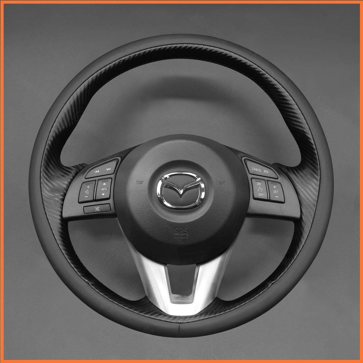 MEWANT Lenkradbezug für Mazda 3 Axela 2013-2016 / Mazda 6 Atenza 2014-2017 / Mazda 2 2015-2017 / CX-3 CX3 2016-2017 / CX-5 CX5 2013-2017 - Mewant.de