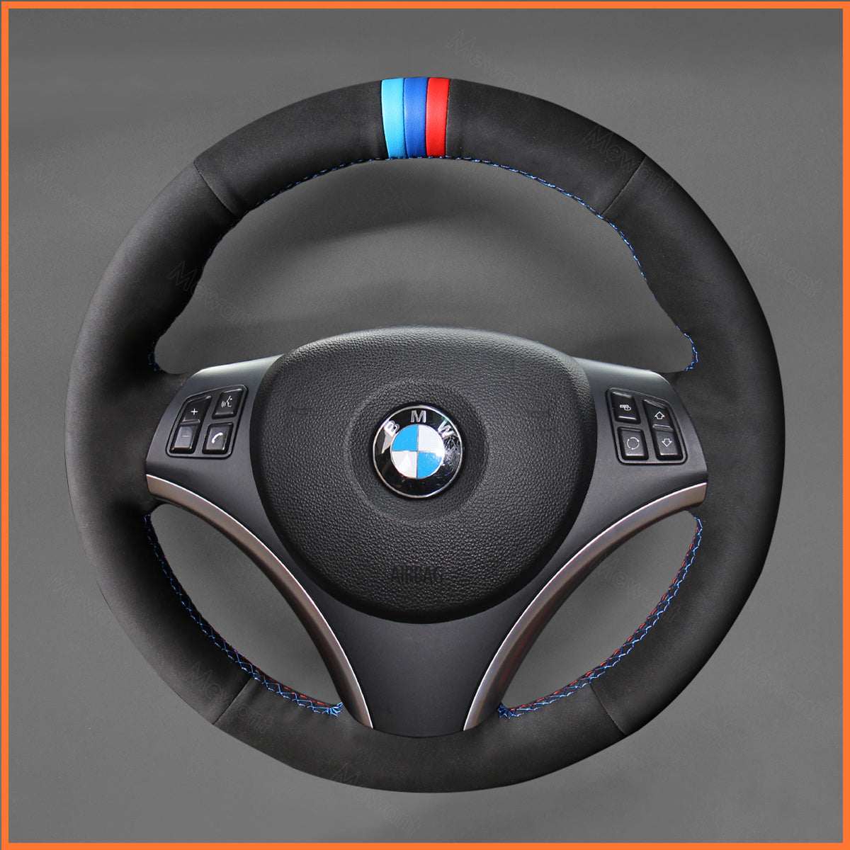 MEWANT Lenkradbezug für BMW 1 Series E81 E82 E87 E88 2008-2012 / 3 Series E90 E91 E92 E93 2006-2011 - Mewant.de