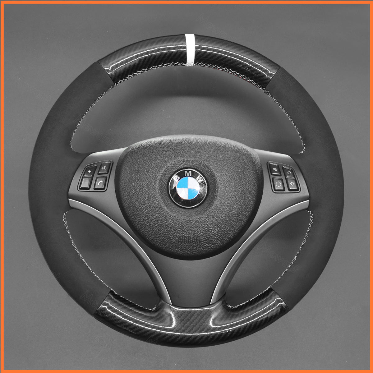 MEWANT Cubierta para volante para BMW E87 E81 E82 E88 E90 E92 E93 E84 2005-2011