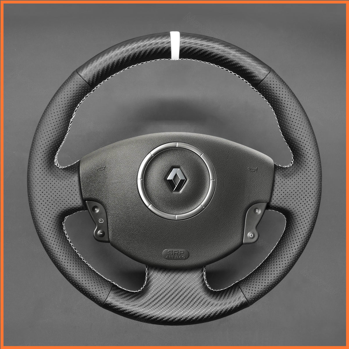 MEWANT Lenkradbezug für Renault Megane 2 2002-2009 / Scenic 2 (Grand Scenic) 2003-2009 / Kangoo 2 2008-2013 - Mewant.de