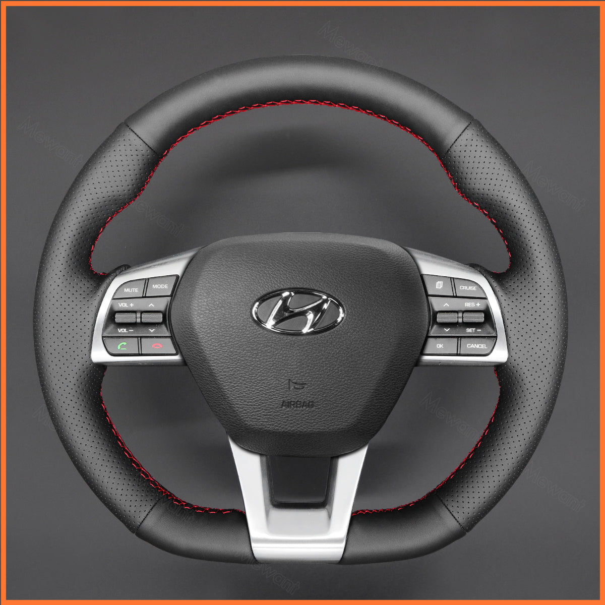 MEWANT Lenkradbezug für Hyundai Sonata 3-Spoke D Shape 2015-2019 - Mewant.de