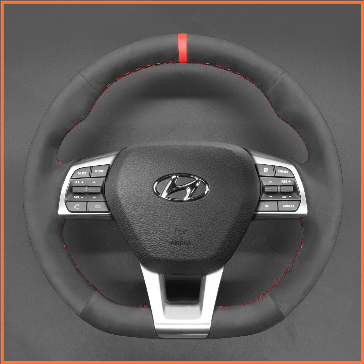 MEWANT Lenkradbezug für Hyundai Sonata 3-Spoke D Shape 2015-2019 - Mewant.de
