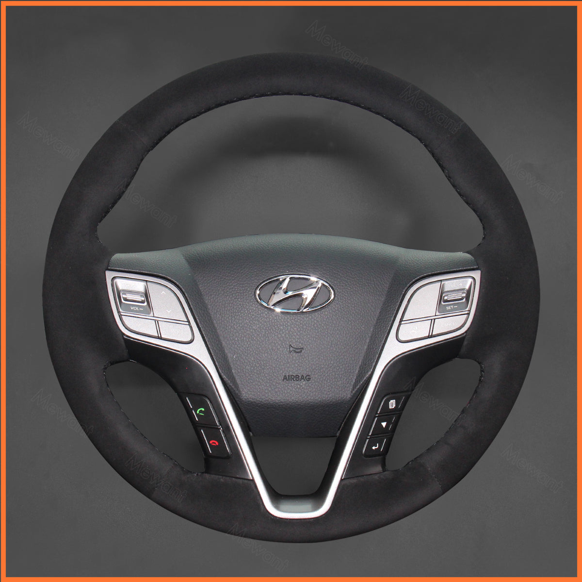 MEWANT Lenkradbezug für Hyundai Santa Fe 2012-2018 / Grand Santa Fe 2013-2018 / H350 2015-2019 - Mewant.de