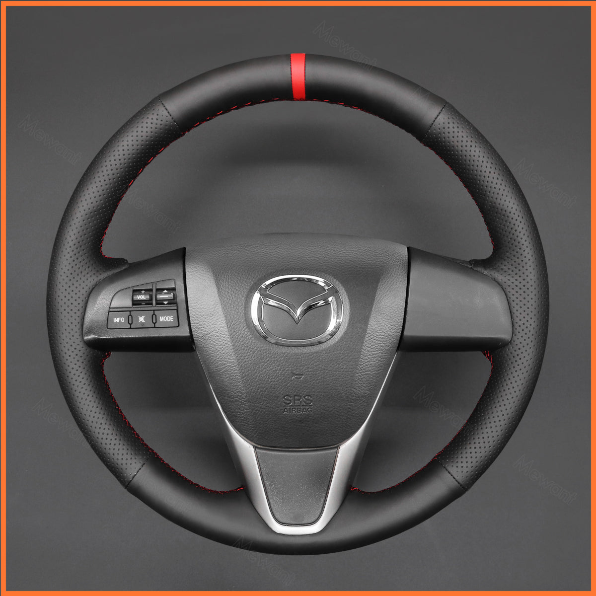 MEWANT Lenkradbezug für Mazda 3 Axela 2008-2013 / Mazda CX-7 CX7 2010-2016 / Mazda 5 2011-2013 - Mewant.de