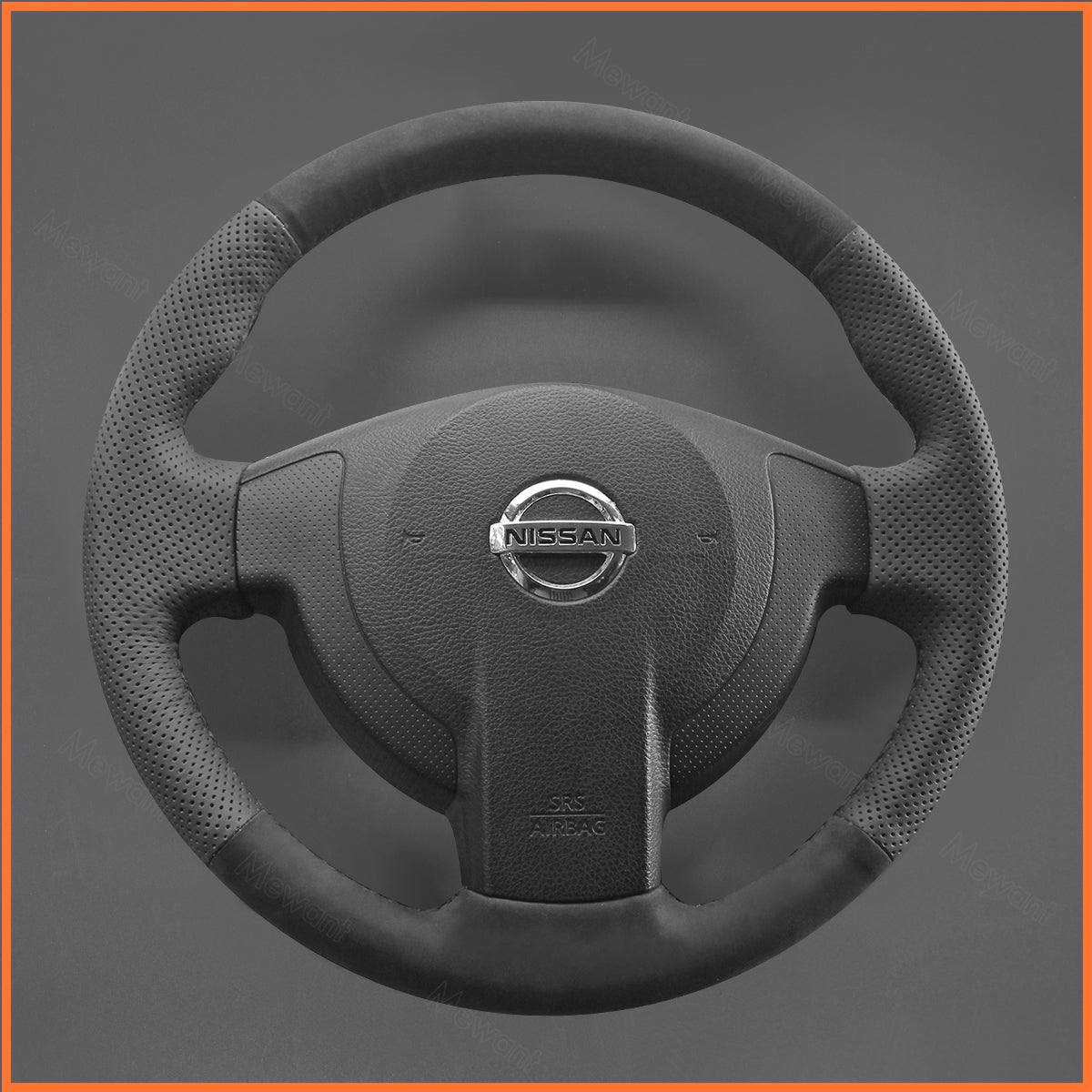 MEWANT Lenkradbezug für Nissan Qashqai 2007-2013 / Qashqai+2 2008-2014 / X-Trail 2007-2013 / NV200 2009-2019 / Serena 2005-2010 / Evalia 2011-2017 / AD 2006-2020 / Dualis 2006-2013 - Mewant.de