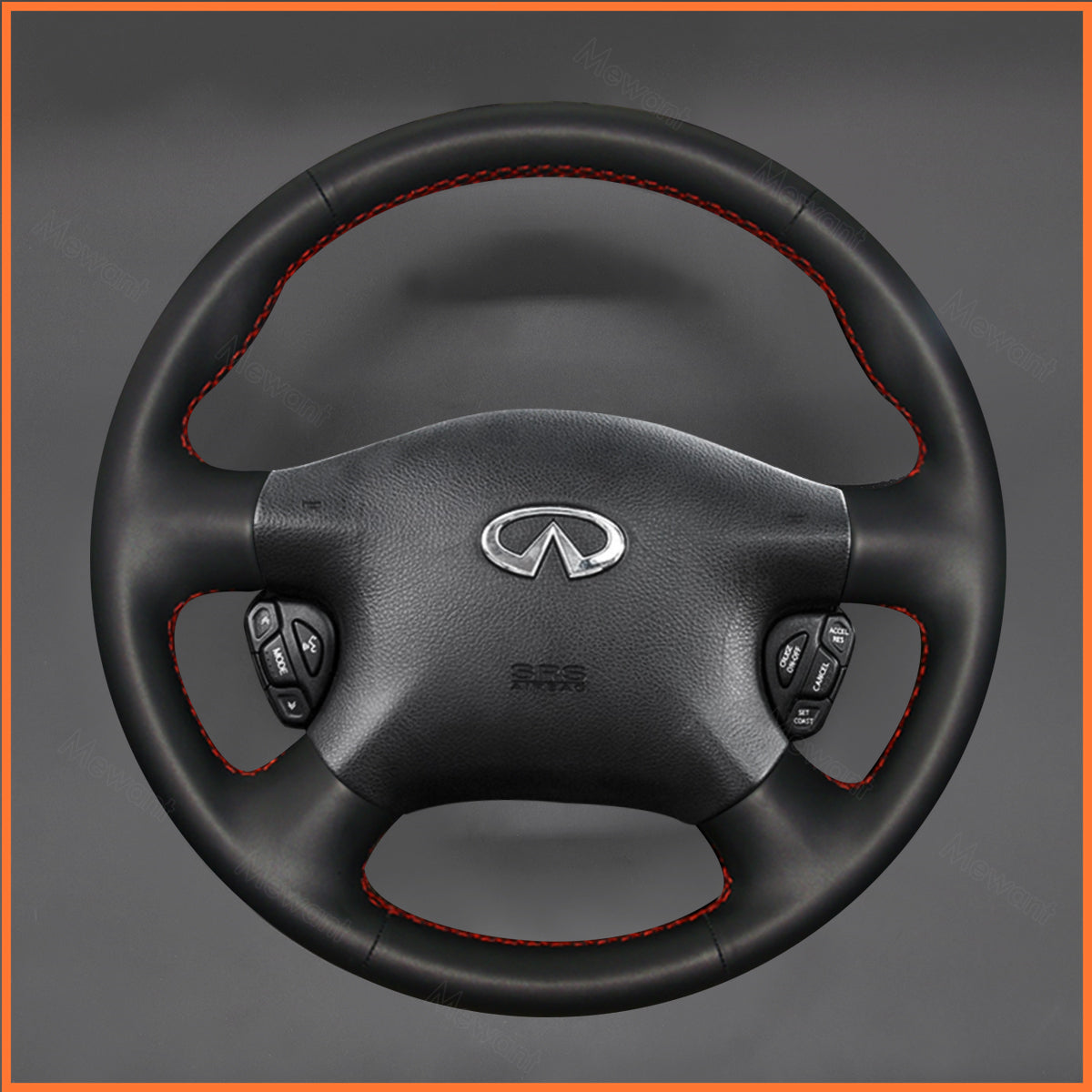 MEWANT Lenkradbezug für Nissan Almera (N16) / X-Trail (T30) / Primera (P12) / Terrano / Serena / Sunny 2002-2005 / AD 2003-2008 / Avenir 2003-2005 - Mewant.de