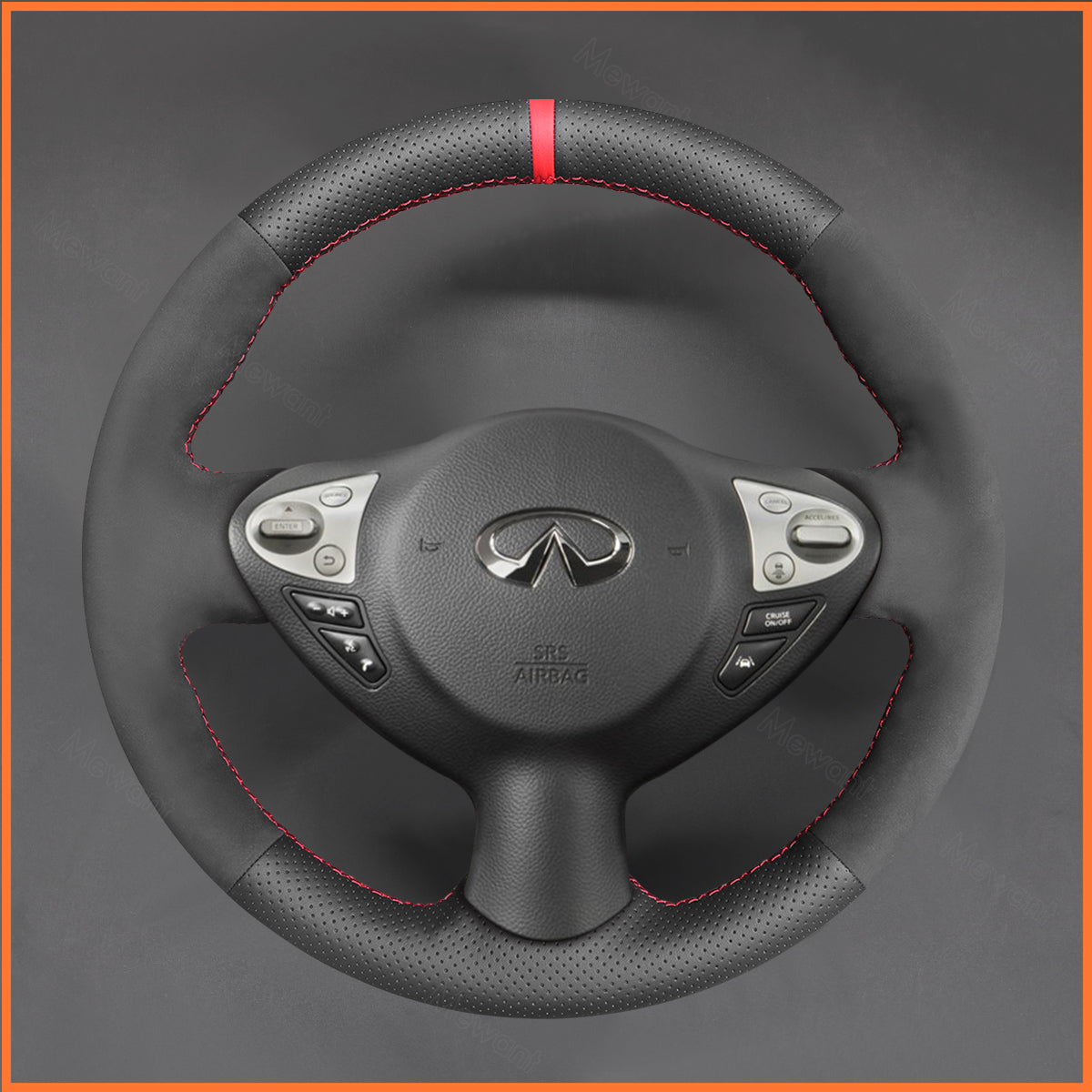MEWANT Lenkradbezug für Infiniti FX FX30d FX35 FX37 FX50 2009-2015 / QX70 2013-2018 / Nissan Juke F15 2010-2019 - Mewant.de