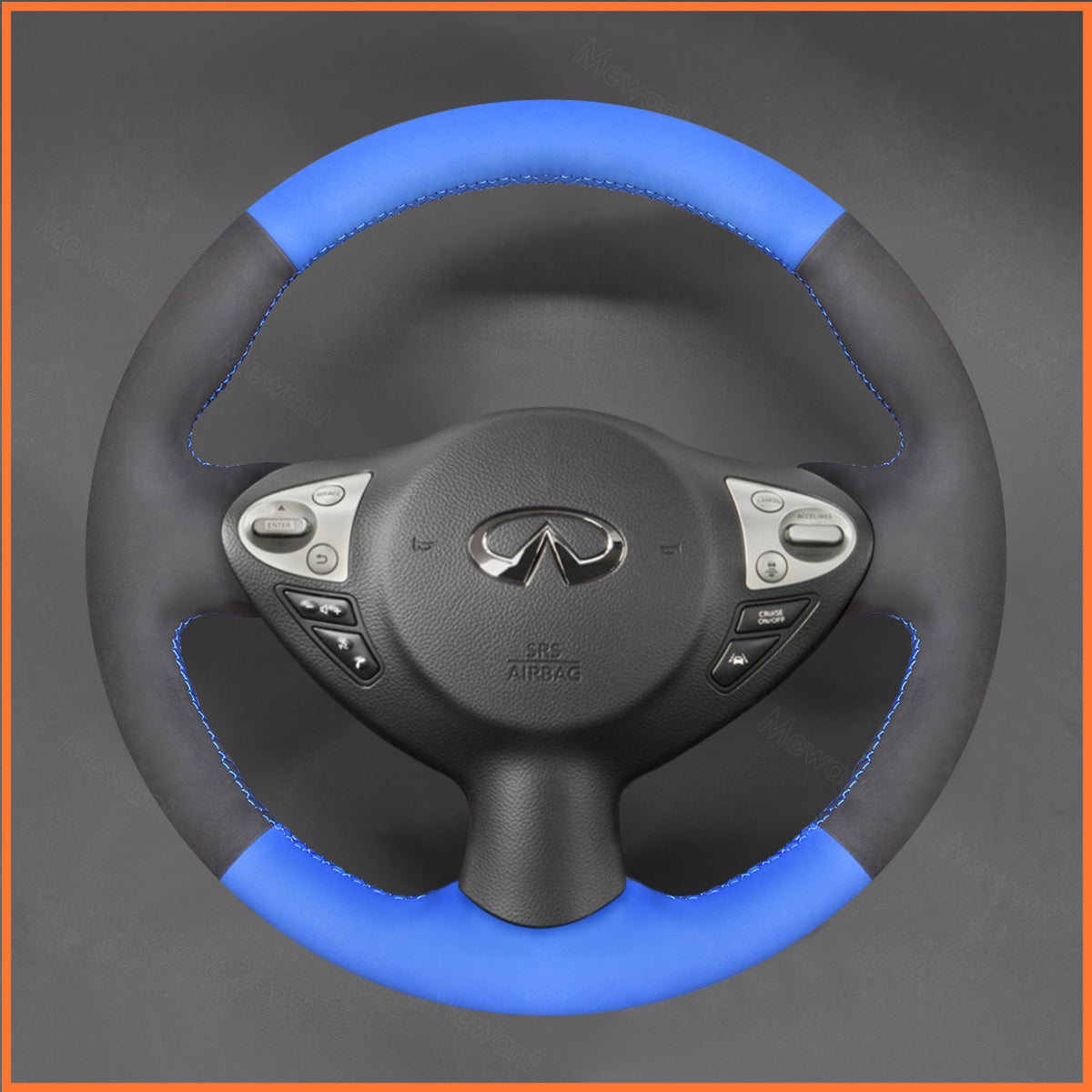 MEWANT Lenkradbezug für Infiniti FX FX30d FX35 FX37 FX50 2009-2015 / QX70 2013-2018 / Nissan Juke F15 2010-2019 - Mewant.de