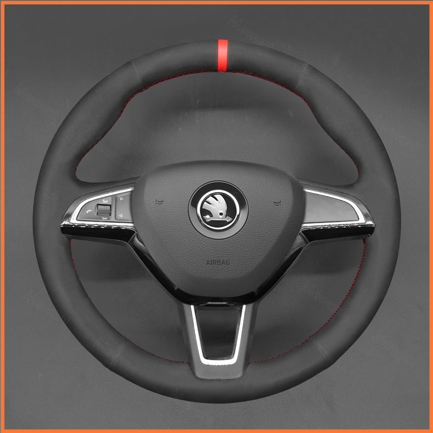 MEWANT Lenkradbezug für Skoda Citigo 2 / Fabia / Karoq / Roomster / Rapid / Octavia / Superb / Yeti / Kodiaq / Scala - Mewant.de