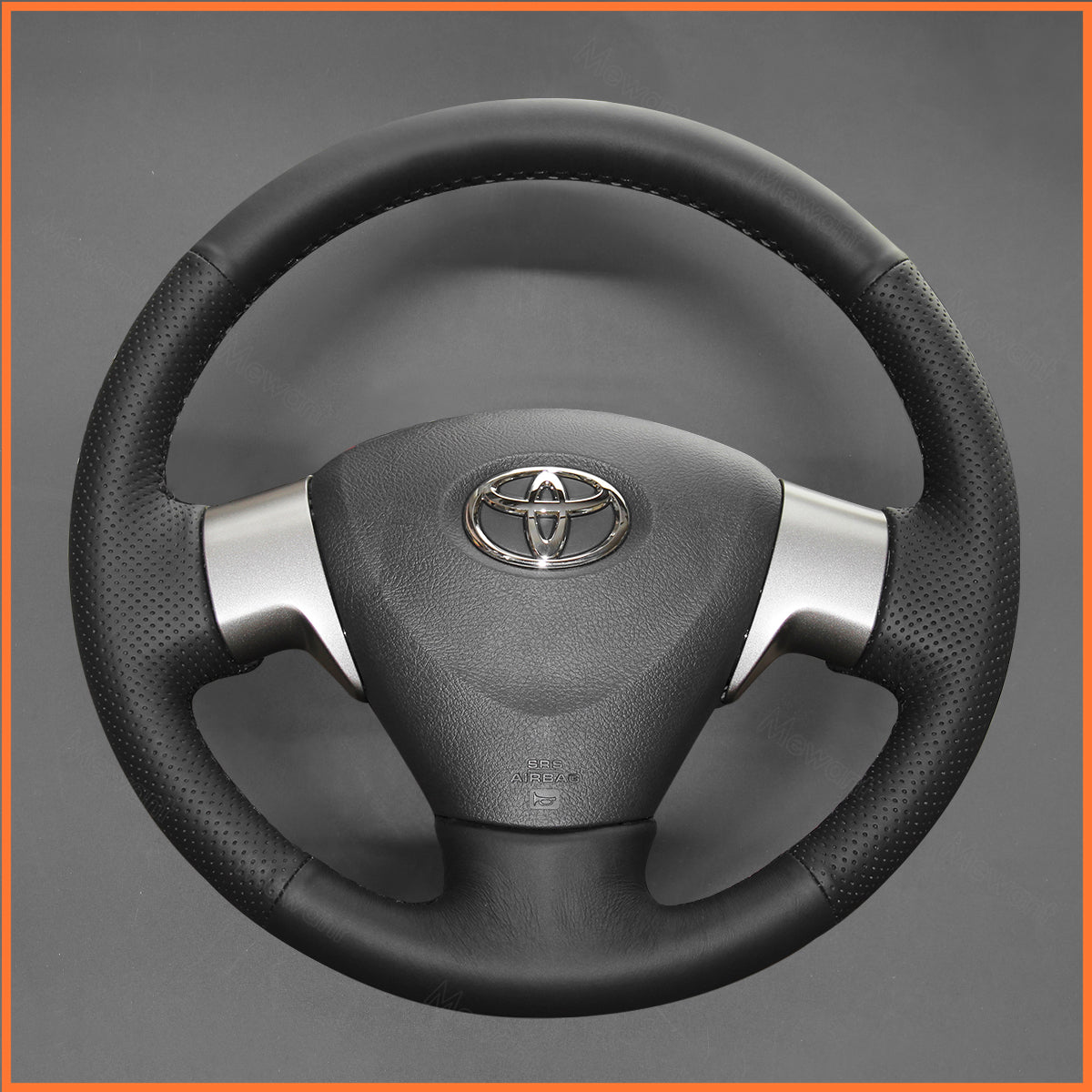 MEWANT Lenkradbezug für Toyota Corolla 2006-2010 / Auris 2006-2010 / Isis 2009-2011 / Aygo (UK) 2012-2014 / Ractis 2005-2010 / Matrix 2008-2010 / Sienta 2013-2015 / Noah (Voxy) 2007-2013 - Mewant.de