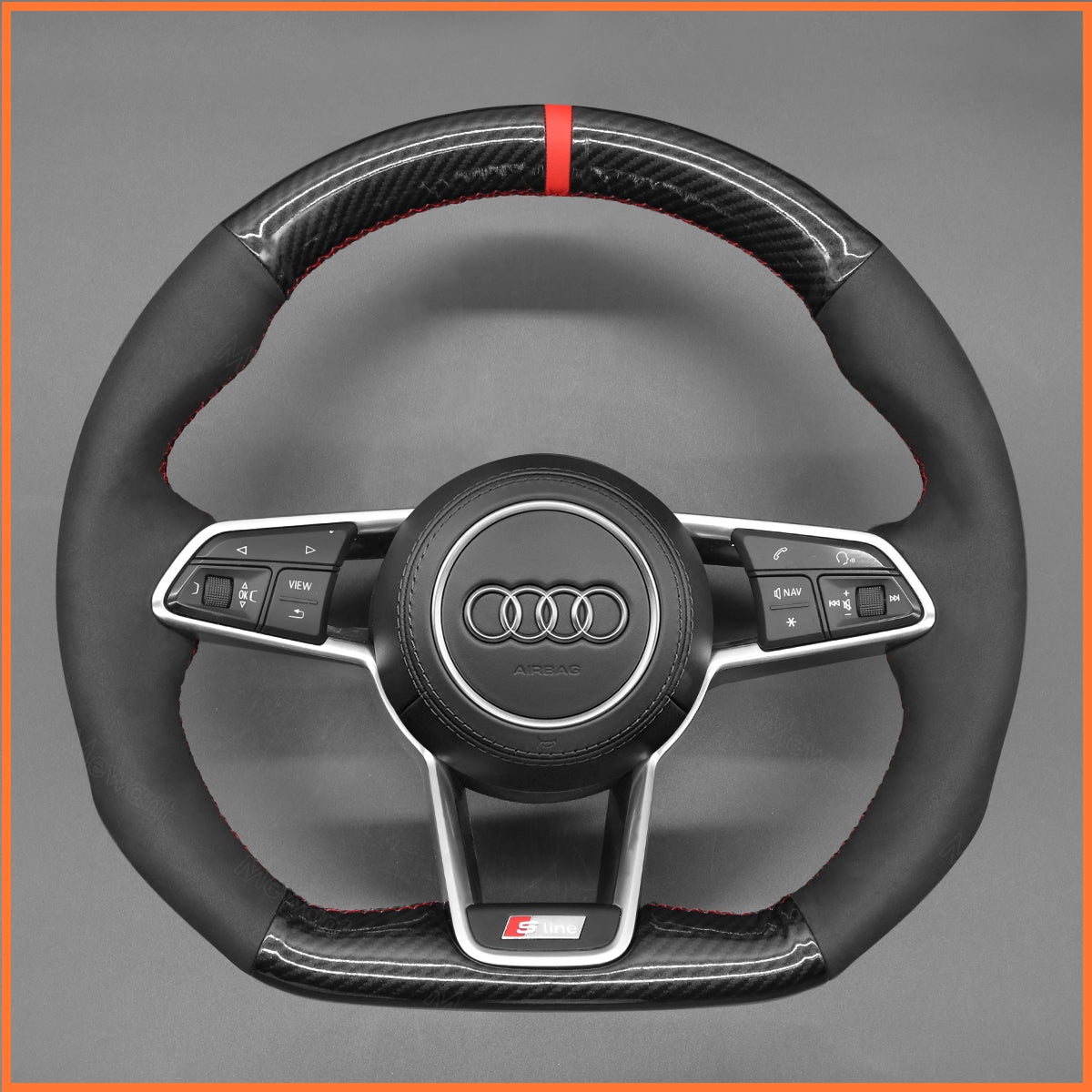 MEWANT Lenkradbezug für Audi R8 (4S) / TT (FV/8S) 2014-2022 / TTS (FV/8S) 2014-2022 / TT RS (FV/8S) 2016-2022 - Mewant.de