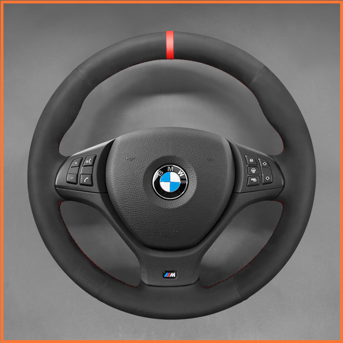 MEWANT Cubierta del volante para BMW X5 E70 M Sport X5 M50d X6 E71 M50d X5 X6 M E71