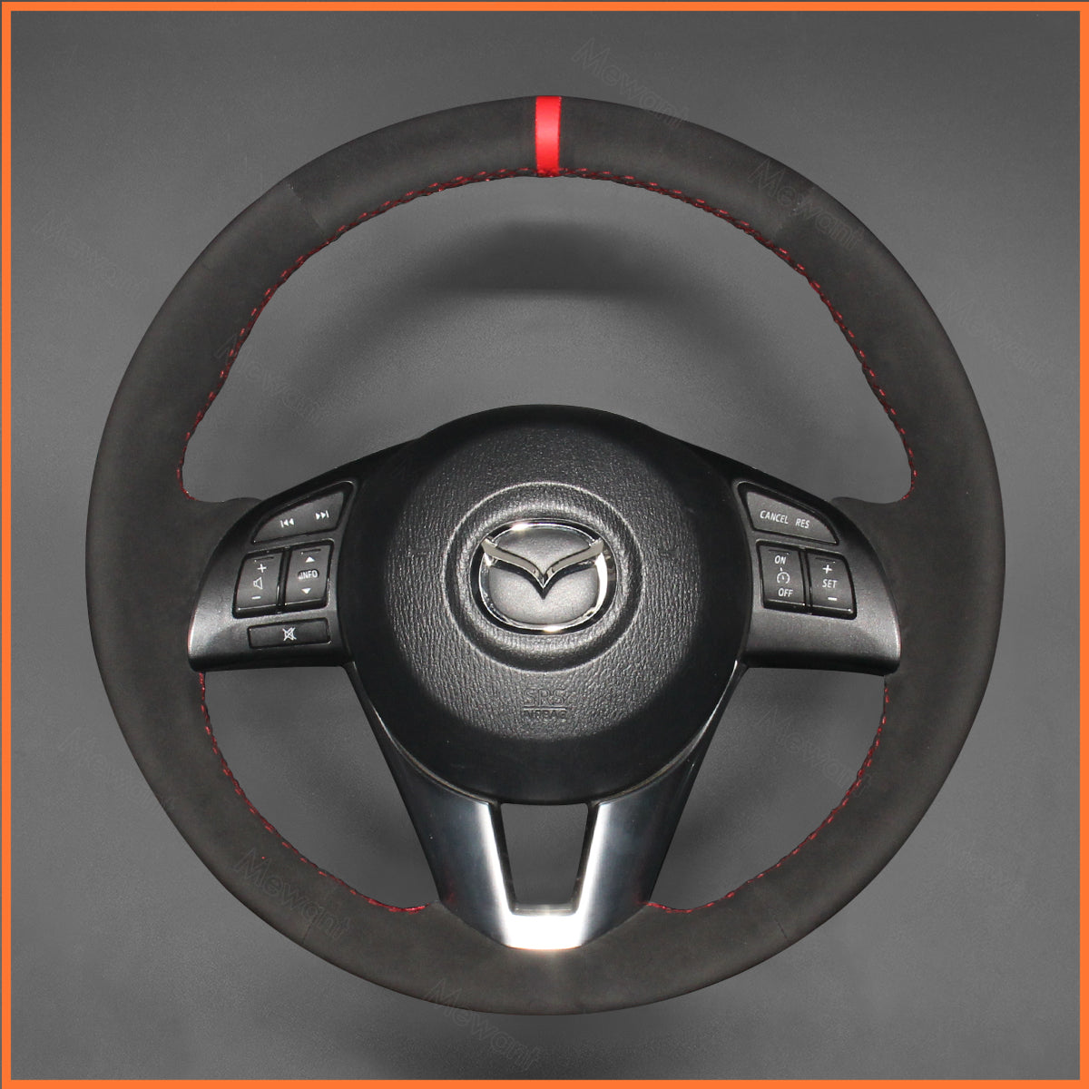 MEWANT Lenkradbezug für Mazda 3 Axela 2013-2016 / Mazda 6 Atenza 2014-2017 / Mazda 2 2015-2017 / CX-3 CX3 2016-2017 / CX-5 CX5 2013-2017 - Mewant.de