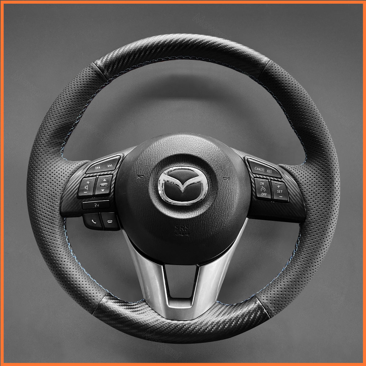 MEWANT Lenkradbezug für Mazda 3 Axela 2013-2016 / Mazda 6 Atenza 2014-2017 / Mazda 2 2015-2017 / CX-3 CX3 2016-2017 / CX-5 CX5 2013-2017 - Mewant.de
