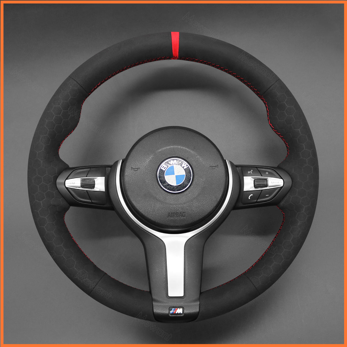 MEWANT Lenkradbezug für BMW M2 M3 M4 M5 M6 X5 X6 F87 F80 F82 F10 F06 F85 F86 2016-2021 - Mewant.de