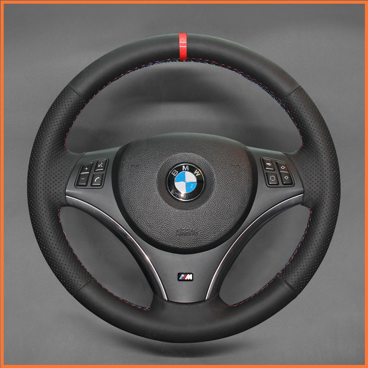 MEWANT Cubierta para volante para BMW E87 E81 E82 E88 E90 E92 E93 E84 2005-2011