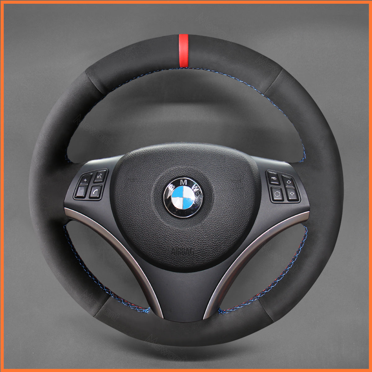 MEWANT Cubierta para volante para BMW E87 E81 E82 E88 E90 E92 E93 E84 2005-2011