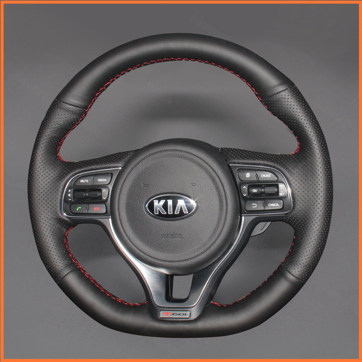 MEWANT Lenkradbezug für Kia Sportage 4 (GT-Line) 2016-2018 / Optima 4 (GT-Line) 2016-2018 - Mewant.de