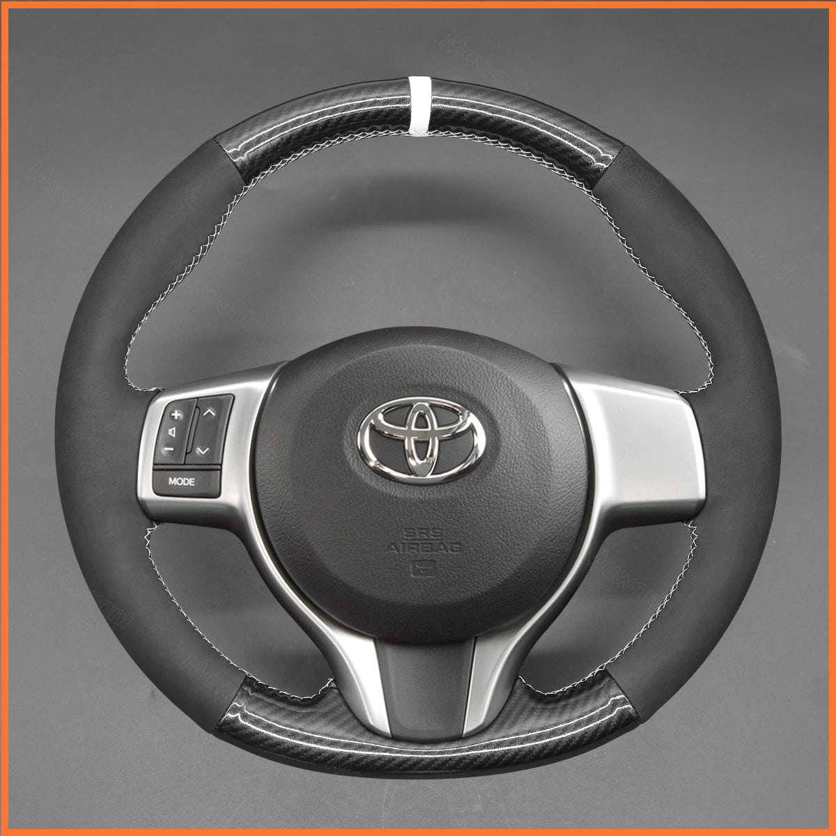 MEWANT Lenkradbezug für Toyota Yaris 2011-2020 / Verso S 2010-2017 / Vitz 2011-2019 / Ractis 2010-2016 - Mewant.de